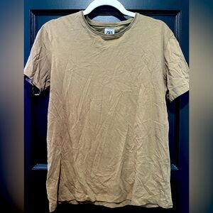 Men’s Zara Olive Green T-Shirt Size Small